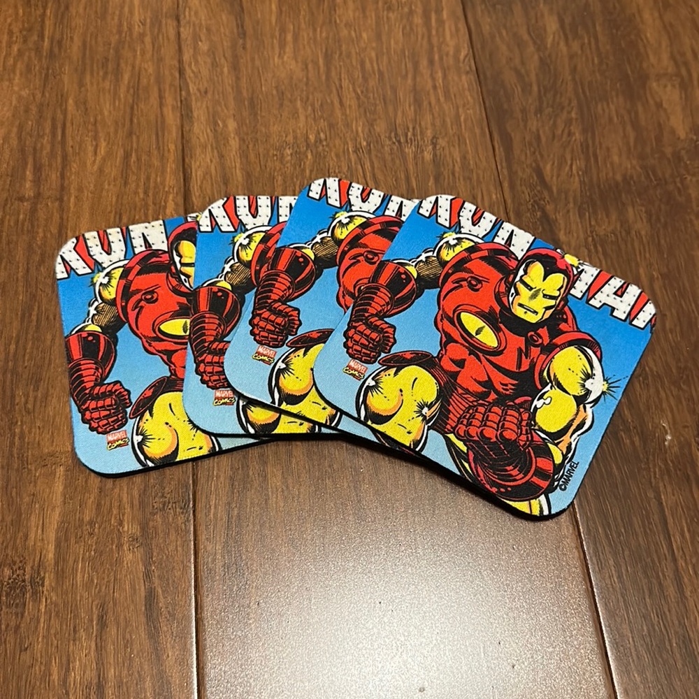 4 Iron man coasters